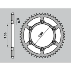 ЗАДНЯ ЗІРКА JR 820 41 SUZUKI DR 350SE '94-'95, HUSQVARNA 510 SMR '06-'09 (-1)