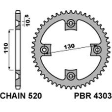 ЗАДНЯ ЗІРКА PBR 4303 39 C45 HONDA TRX 400 X 09 (JTR1350.39) (LANC. 520)
