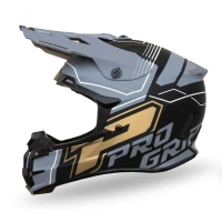 PROGRIP 2024/06 ШОЛОМ CROSS PG3080 ADVENTURE КОЛІР ЧОРНИЙ СІРИЙ ЗОЛОТИЙ МАТОВА РОЗМІР XL (3080-402) ( УПРАВЛІННЯ ECE 22R06 )