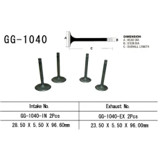 VESRAH КЛАПАН ВИПУСКНИЙ HONDA XR 250 R '86-'95 (2 NA ТРАНСПОРТ) (23,5X5,5X96,0 MM) (OEM: 14721-KR6-000) (1 ШТ.) (MADE IN JAPAN)