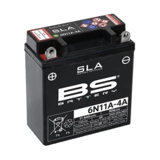 BS АКУМУЛЯТОР 6N11A-4A (FA) 6V 11AH 121X58X130 BEZOBSLUGOWY - ZALANY (90A) (10)