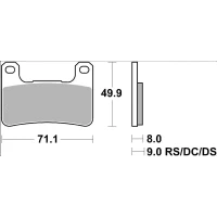 SBS BRAKEPADS DUAL SINTER 2