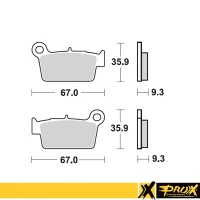 PROX ЗАДНЬОЇ ТОРМОЗНИЙ ПІДКЛАДКА KX250F/450F '04-23 + RM-Z250/450 '04-23