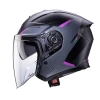 МОТОШОМ ВІДКРИТИЙ CABERG JET FLYON II BOSS КОЛІР ЧОРНИЙ МАТОВИЙ\/СІРИЙ\/ФУКСІЯ (НАСИЧЕНИЙ РОЖЕВИЙ) РОЗМІР S - зображення 2