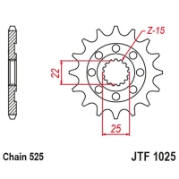 JT 2024/03 ЗІРОЧКА ПЕРІД 2354 15 ROYAL ENFIELD HIMALAYAN 411 '16-'22, SCRAM 411 '22-'23, CINTINENTAL / INTERCEPTOR 650 '19-'22 (235415JT) (LANC.525)