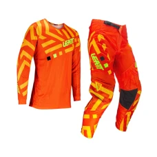 LEATT (НОВИНКА 2024) КОМПЛЕКТ (КОМПЛЕКТ) СОРОЧКА + ШТАНИ MOTO RIDE KIT 3.5 CITRUS КОЛІР POMARANCZOWY/ZOLTY FLUO РОЗМІР L