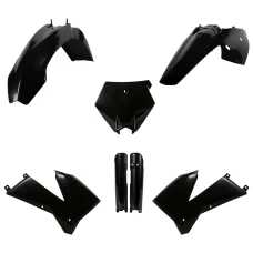 КОМПЛЕКТ ПЛАСТИКА POLISPORT (ПОВНИЙ KIT) KTM SX '05-'06; XC/XC-F 06-'07 В КОМПЛЕКТІ КРИШКА АМОРТИЗАТОРІВ  (8399000001) КОЛІР ЧОРНИЙ