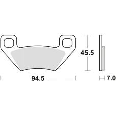 TRW LUCAS КОЛОДКИ ДИСКОВІ ТОРМОЗНІ KH395 SINTER OFFROAD ARCTIC CAT ATV 300 10-, TRV 450 11-, TBX / TRV 500 05-, PROWLER 700 08-, TRV 1000 09-, ПЕРІД/ЗАД