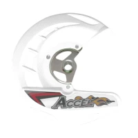 ACCEL ЗАХИСТ ТОРМОЗА ДИСКА ПЕРІД KTM SX/SXF '03-'14, EXC, EXCF '03-'15 КОЛІР БІЛИЙ (FDG-05WH) - АКЦІЯ