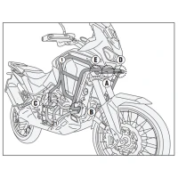 KAPPA 2024/06 GMOLE КРИШКИ ДВИГУНА ВЕРХНІЙ HONDA CRF 1100 L AFRICA TWIN ADVENTURE SPORTS '24-,