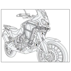 KAPPA 2024/06 GMOLE КРИШКИ ДВИГУНА ВЕРХНІЙ HONDA CRF 1100 L AFRICA TWIN ADVENTURE SPORTS '24-,