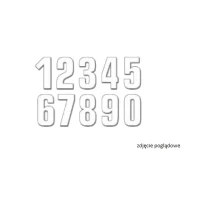 BLACKBIRD НОМЕРИ STARTOWE 16CM X 7,5CM ПРОСТО, КОЛІР БІЛИЙ NR3 (3SZT.)