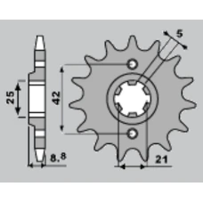 PBR ЗІРОЧКА ПЕРІД 507 13 18NC KAWASAKI KX 250 86 (LANC. 520)