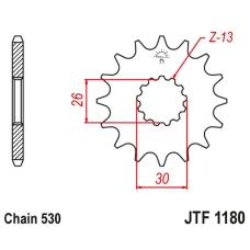 JT ЗІРОЧКА ПЕРІД 2090 19 Z ГУМА TRIUMPH DAYTONA 955/SPRINT ST/SPRINT GT (209019JTRB) (LANC. 530) - ЗАМІНЮЄ JTF1180.19