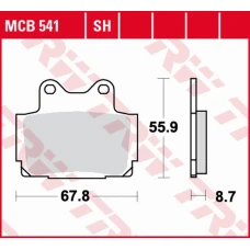 TRW LUCAS ZF КОЛОДКИ ДИСКОВІ ТОРМОЗНІ KH104 SINTER STREET YAMAHA FZR 250 '87-'88, TZR '85-'92, FZ 600 '86-'87, FZS 600 FAZER '98-'03, XJ 600N/S DIVERSION '92-'03 ЗАД