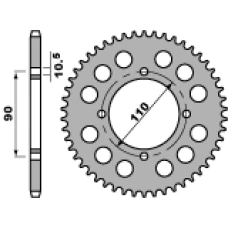 ЗАДНЯ ЗІРКА PBR 901 38 C45 YAMAHA XS400 (LANC. 530)