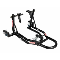 BIKETEC PRO ПІДІЙМАЧ / СТЕНДДЛЯ МОТОЦИКЛА ПІД ПЕРІД КОЛЕСО Z DODATKOWYMI KOLAMI (МОЖЛИВІСТЬ PRZESTAWIANIA МОТОЦИКЛА) КОЛЕСОR ЧОРНИЙ