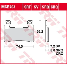 TRW LUCAS ZF КОЛОДКИ ДИСКОВІ ТОРМОЗНІ KH265 КАРБОН RACING HONDA CBR 900RR FIREBLADE '98-'03, VTR 1000 SP1/SP2 '00-'07 ПЕРІД