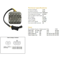 DZE РЕГУЛЯТОР НАПРУГИ POLARIS RANGER 900 XP/CREW/60 '13-'15 MOSFET - 50A (4013978) (ESR829)