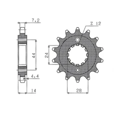 ПЕРЕДНЯ ЗІРКА SUNSTAR CHT 348 17 HONDA XRV 750 AFRICA TWIN '90-'03 (JTF1372.17) (LANC. 525) (34817JT)