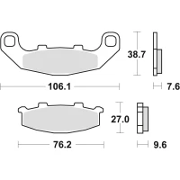 TRW LUCAS КОЛОДКИ ДИСКОВІ ТОРМОЗНІ KH141 SINTER STREET KAWASAKI GPZ 500 94-04, ZR 550 91-95, SUZUKI RGV 250 91-92, GSX 1100G 94-95, ПЕРІД/ЗАД (АКЦІЯ)