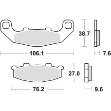 TRW LUCAS КОЛОДКИ ДИСКОВІ ТОРМОЗНІ KH141 SINTER STREET KAWASAKI GPZ 500 94-04, ZR 550 91-95, SUZUKI RGV 250 91-92, GSX 1100G 94-95, ПЕРІД/ЗАД (АКЦІЯ)