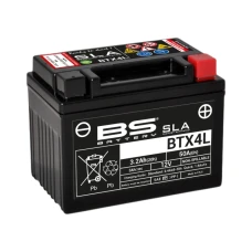 BS АКУМУЛЯТОР BTX4L+ / BTZ5S (FA) (YTX4L-BS, YT4L-BS, YTZ5S) 12V 3AH 114X71X86 BEZOBSLUGOWY - ZALANY (50A) (8) - ЗАМІНЮЄ 300811