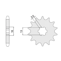 CHT ЗІРОЧКА ПЕРІД 428 14 (428-14) (LANC.428) SUZUKI POLINI