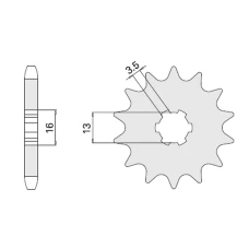 ПЕРЕДНЯ ЗІРКА CHT 428 14 (428-14) (LANC.428) SUZUKI POLINI