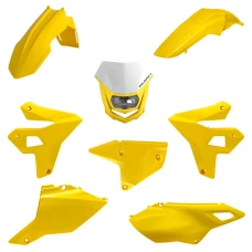 POLISPORT КОМПЛЕКТ ПЛАСТІКОВ SUZUKI DR-Z 400 (DRZ400) '00-'24 W КОМПЛЕКТІ ФАРА ПЕРІД (RESTYLING) КОЛІР ЖОВТИЙ