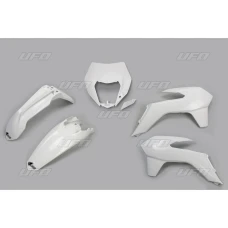 UFO КОМПЛЕКТ ПЛАСТІКОВ KTM EXC/EXCF '14-'16 Z ЗАХИСТ ФАРИ КОЛІР БІЛИЙ (KT524E047)
