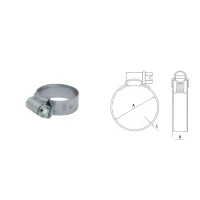 PROMX ХОМУТ SLIMAKOWA HI-GRIP W1 - 30-40/13MM - 5 ШТУК