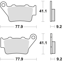 TRW LUCAS КОЛОДКИ ДИСКОВІ ТОРМОЗНІ KH208 SINTER STREET APRILIA PEGASO 650 01-10, ETV 1200 CAPONORD 13-17, HONDA NX 650 DOMINATOR 95-01, YAMAHA MT-03 / XT 660 04-16, XT 660 Z TENERE 08-16, ЗАД