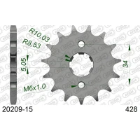 AFAM 2026/04 ШЕСТЕРНЯ ПЕРІД 2037 15 HONDA CBR 125 '04-'17, XLR 125 '98-'01, CB 125F '15-'16 (JTF1264.15) (LANC. 428)