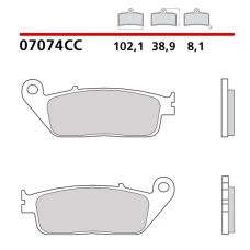 BREMBO 2026/06 КОЛОДКИ ДИСКОВІ ТОРМОЗНІ KH226 / KH142 ROAD / SCOOTER КАРБОН CERAMIC CC (POLMETALICZNE) (ECE R90)