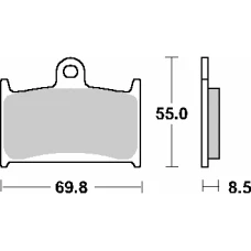 SBS АКЦІЯ КОЛОДКИ ДИСКОВІ ТОРМОЗНІ KH145 / KH236 TRACK AND SPORT SINTER КОЛІР ЗОЛОТИЙ (ZAMIENIA MIESZANKE RS)