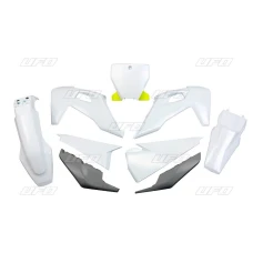 UFO КОМПЛЕКТ ПЛАСТІКОВ HUSQVARNA TC 125/250 '19-'22, FC 250/350/450 '19-'22 КОЛІР OEM '20 (BIALY/GRAFITOWY) (HU622E999X)