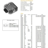 DZE РЕГУЛЯТОР НАПРУГИ YAMAHA YZF R6 '99-'02, R1 '98-'01, TDM850 '96-'01 (35A) (ESR261,RGU-209,CL650A-12)