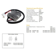 DZE РЕГУЛЯТОР НАПРУГИ SUZUKI GSXR 1300 HAYABUSA '08-'12, B-KING 1300 '08-'12 (MOSFET - 50A) (OEM:32800-15H10)