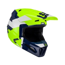 LEATT (НОВИНКА 2023) ШОЛОМ MOTO 2.5 V23 HELMET LIME КОЛІР ЖОВТИЙ FLUO/GRANATOWY/BIALY РОЗМІР S (55-56 CM)