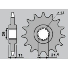 ПЕРЕДНЯ ЗІРКА JR CHT 2142 16 YAMAHA R6 '06-'09 (JTF1586.16)