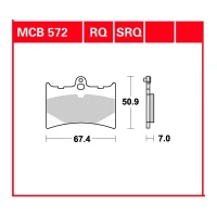 TRW LUCAS КОЛОДКИ ДИСКОВІ ТОРМОЗНІ KH126 ORGANIC APRILIA AF 125 89-92, RS 125 95-06, GILERA NORDWEST 600 91-93, MOTO GUZZI QUOTA 1000 89-97, ПЕРІД/ЗАД