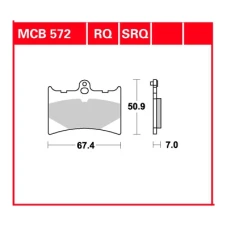 TRW LUCAS КОЛОДКИ ДИСКОВІ ТОРМОЗНІ KH126 ORGANIC APRILIA AF 125 89-92, RS 125 95-06, GILERA NORDWEST 600 91-93, MOTO GUZZI QUOTA 1000 89-97, ПЕРІД/ЗАД