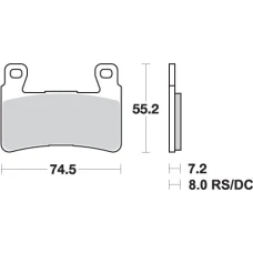SBS КОЛОДКИ ДИСКОВІ ТОРМОЗНІ KH265 STREET EXCEL SINTER HONDA CBR 600RR '03-'04 КОЛІР ЗОЛОТИЙ