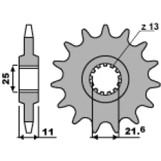 PBR ЗІРОЧКА ПЕРІД 442 17 YAMAHA YZF-R6 '99-'05, YZF 1000 FZR '87-'02, (A4250584171) (LANC. 532)