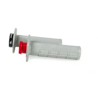 RACETECH ПЕРЕМИКАЧІ R20 LOCK-ON (22+25MM) КОЛІР СІРИЙ (HALF WAFFLE) + 3 АДАПТЕРИ ROLGAZU DO MOTOCYKLI BETA
