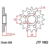 JT ЗІРОЧКА ПЕРІД 1252 15 Z ГУМА KTM LC4 400\/600\/620\/640\/690 (125215JTRB) (LANC. 520) - зображення 1