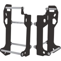 CROSSPRO ЗАХИСТ РАДІАТОРА АЛЮМІНІЙ МОДЕЛЬ LIGHT: KTM SX/SXF/XC '15, EXCF 250 '12-'16, HUSQVARNA TC/TE/FC '14-'16 КОЛІР ЧОРНИЙ ANODOWANY