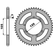 ЗАДНЯ ЗІРКА PBR 4413 60 C45 HM 50 CRE (LANC. 428) (JTR1134.60)