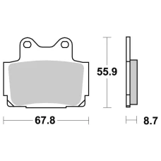 SBS BRAKEPADS SINTERED ЗАДНЬОЇ